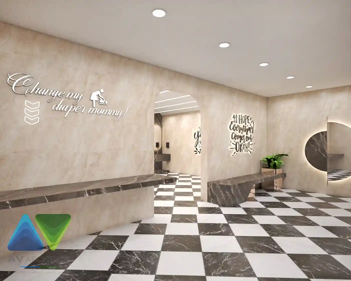 Toilets commercial Interior Project